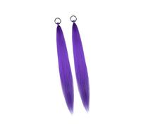 perfeclan Lot de 2 extensions de queue de cheval avec élastique, lisses et élégantes, pour une coiffure facile à réaliser soi-même, idéales pour la scène et les, Violet