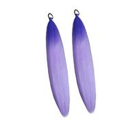 perfeclan Lot de 2 extensions de queue de cheval avec élastique, lisses et élégantes, pour une coiffure facile à réaliser soi-même, idéales pour la scène et les, Dégradé Violet