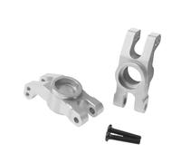 perfeclan Lot de 2 sièges d'essieu arrière pour voiture RC 1/14, pièces de rechange robustes pour véhicule, ensemble de direction, pièce de mise à niveau, Argent