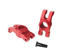 perfeclan Lot de 2 sièges d'essieu arrière pour voiture RC 1/14, pièces de rechange robustes pour véhicule, ensemble de direction, pièce de mise à niveau, Rouge