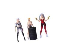 perfeclan Lot de 3 figurines de fille à l'échelle 1:64, décoration pour maisons de poupées, jardins féeriques, présentoirs pour voitures, miniatures peintes, Style A
