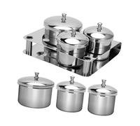 perfeclan Lot de 3 récipients pour poudre à ongles avec couvercles, outils de conception, récipients de lavage professionnels pour poudre à ongles, support pour