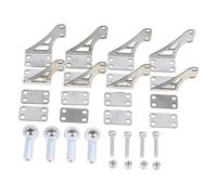 perfeclan Lot de 4 klaxons de commande pour avion radiocommandé, argentés, portables, compatibles, pièces de rechange, accessoire robuste et léger en acier, Boule En Alliage D'aluminium