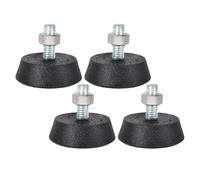 perfeclan Lot de 4 patins de support pour vélo d'appartement, vis de nivellement 3/8", antidérapants et antibruit, pieds stabilisateurs de rechange