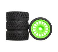 perfeclan Lot de 4 pièces de rechange pour roues et pneus RC, professionnelles, faciles à installer, robustes, pour 1:7 W233, Hexagone Vert