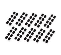 perfeclan Lot de 40 paires de plaquettes nasales pour lunettes de soleil, coussinets doux de 1 mm d'épaisseur, pâte adhésive, Ovale Noir