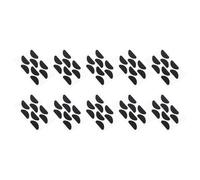 perfeclan Lot de 40 paires de plaquettes nasales pour lunettes de soleil, coussinets doux de 1 mm d'épaisseur, pâte adhésive, D Shaped Black
