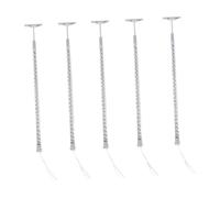 Perfeclan Lot de 5 lampadaires à l'échelle 1:87, éclairage de Rue pour Trains Miniatures à l'échelle Ho, décors de, bâtiments et Jardins, Argent