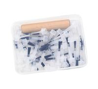 perfeclan Lot de 50 pinceaux de rechange pour vernis à ongles, pour salon, maison, pour améliorer votre efficacité en trempant vos pinceaux en poudre ou en, Tête de Brosse avec Tige