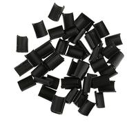 perfeclan Lot de 50pcs Kératin Colle à Ongle en U Pointe Rebond Extensions de Cheveux Tips de kératine Forme de U Couleur, Noir