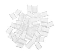 perfeclan Lot de 50pcs Kératin Colle à Ongle en U Pointe Rebond Extensions de Cheveux Tips de kératine Forme de U Couleur, blanc