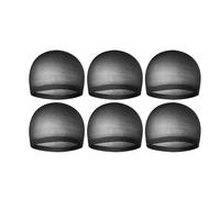 perfeclan Lot de 6 bonnets de perruque invisibles pour femmes et hommes, idéal pour les remises de diplômes, Noir