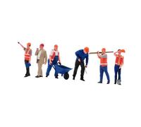 perfeclan Lot de 6 figurines miniatures à l'échelle 1/50, représentant de minuscules personnages de collection, peintes avec un réalisme saisissant pour, Style A