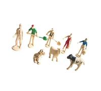 perfeclan Lot de 8 figurines d'animaux préhistoriques, décoration de bureau, miniatures, animaux de ranch, simulation, mini personnage de ferme