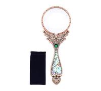 perfeclan Loupe de rétro 4x, outil de lecture compact en métal, outil d'identification pour amateurs et passionnés d'artisanat, Bronze Rouge