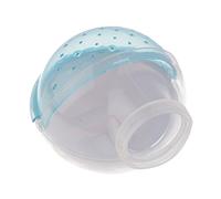 Perfeclan Maison pour Petits Animaux Hamsters Cage Boîte Salle de Bain Sauna Toilette Plastique Transparent Lavable Adaptée pour L'Observation et Usage, Bleu