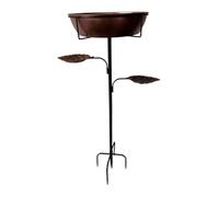 Perfeclan Mangeoire à Oiseaux extérieure, Bain d'oiseaux décoratif et résistant aux intempéries, en Fer forgé, pour Jardin, Cour, terrasse ou pelouse.