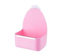 Perfeclan Mangeoire pour Lapin Gamelle Suspendue Bassin d'alimentation Écuelle à Eau Conception Anti-Mastication avec Bords Résistants Adapté pour Chinchilla et, Rose