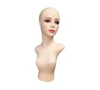 perfeclan Mannequin de tête de perruque féminine avec épaule, support de perruque professionnelle robuste polyvalente, support pour les verres de lunettes, Augmenter