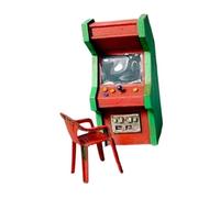 perfeclan Maquette de borne d'arcade miniature à l'échelle 1:64, chaise jouet à dossier haut, ornements pour décors DIY, micro-