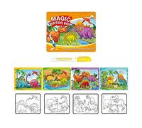 Perfeclan Mignon Peinture à l'eau Livre Arts Jouet Cadeaux éducatif Polyvalent Tablette de Dessin colorée pour Les fêtes activités d'apprentissage préscolaire, Dinosaure