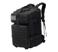 Perfeclan Militaire Sac À Dos pour Hommes et Femmes 50L 3 Jours Assault Pack de Sac Grand Sac À Dos avec Système, Noir
