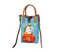 perfeclan Mini Sac à téléphone tricoté, Petit Format, avec bandoulière, créatif et Doux, idéal pour Le Nouvel an Chinois, Sac Porte-Bonheur