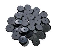 perfeclan Miniatures Modèle Bases Ensemble Wargame Modèle Bases 25 mm Jeux de table Poupées noires Vitrine Figurines Stockage Figurines Présentoirs, 100 Pièces