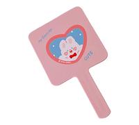 perfeclan Miroir à main compact/cadeau simple face avec poignée/miroir de maquillage à main mignon/miroir de courtoisie pour filles de, ROSE