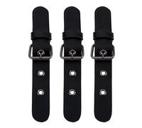 Perfeclan Mode Unisexe en Cuir Bascule Décor Bouton Manteau Veste Duffle Métal Attaches Bricolage Accessoires de Couture, 3 Ensembles, Noir