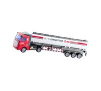 perfeclan Modèle de camion assemblé Camion-citerne Cabine conventionnelle/cabine surélevée Conception réaliste Camion de transport Camion transporteur pour, Blanc, 32cm