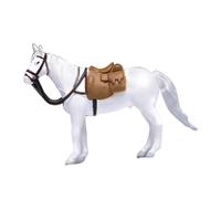 Perfeclan Modèle de Cheval de Ferme à l'échelle 1:64, en résine Peinte, Figurine Miniature pour projets de Bricolage, dioramas et scènes à réaliser, Blanc