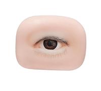 perfeclan Modèle de faux yeux en silicone, planche d'entraînement pour cils, pratique, réaliste, portable, artificiel, pour débutants, usage domestique, Œil Gauche