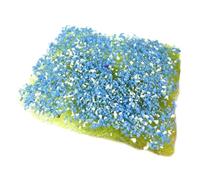 perfeclan Modèle de nid d'herbe, modèle de terrain, gazon artificiel fait main pour l'aménagement paysager de chemins de fer, Blue Blanc