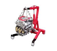 perfeclan Modèle réduit de palan à moteur à l'échelle 1:64, outil de réparation miniature pour atelier de réparation automobile ou garage, cadeau, A02 Red W Engine