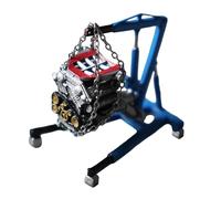 perfeclan Modèle réduit de palan à moteur à l'échelle 1:64, outil de réparation miniature pour atelier de réparation automobile ou garage, cadeau, A02 Blue W Engine