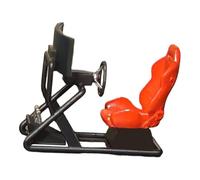 perfeclan Modèle réduit de siège de simulateur de course à l'échelle 1/64, décor miniature réaliste pour garage, support de siège de simulateur, Rouge