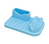 perfeclan Nail Art Polishing Organisateur Organisateur Salon Nail Drill Salon Utilisation personnelle Affichage Portable léger 20 trous Bits Holder, Bleu