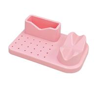 perfeclan Nail Art Polishing Organisateur Organisateur Salon Nail Drill Salon Utilisation personnelle Affichage Portable léger 20 trous Bits Holder, Rose