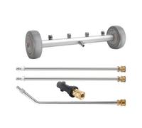 perfeclan Nettoyeur de Châssis Pulvérisateur Haute Pression Buse sous Voiture Rallonge Aluminium Acier Inoxydable Roues Souples Adapté Lavage SUV Camping-car Te, avec Connecteur