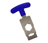 Perfeclan Outil de Retrait de Bouchon de Piscine Outil de Démontage de Siège d'oeil en Métal Poignée Confortable Matériau Inoxydable Adapté pour Entretien Pisci, Bleu