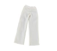 perfeclan Pantalon de poupée Mini à jambes larges, Long, décontracté, athlétique, Miniature, Costume de poupée, vêtements pour figurines d'action de 12 pouces, Blanc