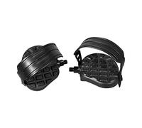 Perfeclan Pédales de vélo avec Clips et Sangles Clips d'orteils de vélo Cages et Crampons Pédales de Route pour vélo d'extérieur et vélo Stationnaire