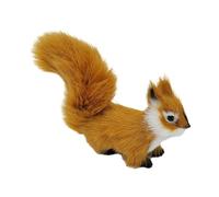 Perfeclan Peluche écureuil Ornement écureuil Figurine Décorative Simulation écureuil En Peluche 12 Cm Fête de Vacances de Noël En Peluche écureuil En Peluche, brun