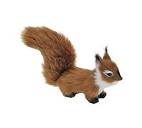 Perfeclan Peluche écureuil Ornement écureuil Figurine Décorative Simulation écureuil En Peluche 12 Cm Fête de Vacances de Noël En Peluche écureuil En Peluche, café