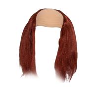 perfeclan Perruque chauve, perruque de scientifique fou, douce et confortable, accessoire de costume de cosplay d'Halloween pour accessoires de fête à thème, Rouge