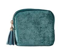 Perfeclan Petit étui à Bijoux de élégant avec Supports pour bagues et Pochette de Rangement pour Bijoux, idéal pour Les, Bleu Paon