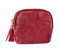 Perfeclan Petit étui à Bijoux de élégant avec Supports pour bagues et Pochette de Rangement pour Bijoux, idéal pour Les, Rouge