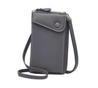 perfeclan Petit Sac à bandoulière à glissière à glissière Polyvalente Polyvalente à Bourse épaule décontractée, Gris Foncé