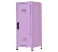 perfeclan Petite boîte de rangement en métal pour bureau, casier à maquillage, accessoire anti-poussière pour cartes d'argent, multifonction, 10,5 x 10,5 x, Violet
